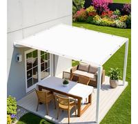 Toldo de protección solar para exteriores, 190 x 260 cm, con ojales y cuerdas, ideal para patio, jardín, terraza y espacios al aire libre, toldo de refugio con protección UV