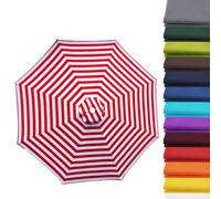 Toldo de Recambio de Sombrilla 2/2.3/2.7/3m 6/8 Varillas, Tela de Repuesto Parasol Impermeable Recambio Cubierta Lona de Sombrilla Toldo Repuesto Exterior(Red White,3.0m(9.8FT)-8 Ribs)