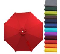 Toldo de Recambio de Sombrilla 2/2.3/2.7/3m 6/8 Varillas, Tela de Repuesto Parasol Impermeable Recambio Cubierta Lona de Sombrilla Toldo Repuesto Exterior(Bright Red,4m(13.1FT)-8 Ribs)