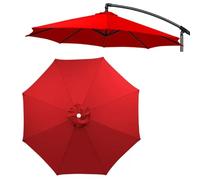 Toldo De Recambio De Sombrilla 6/8 Costillas 2/2.7/3/3.5m Toldo De Repuesto Para Sombrilla Patio Recambio Cubierta Lona De La Sombrilla Para Sombrilla De Mercado(Red,10.8ft(330cm)/8Ribs)