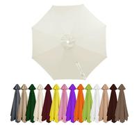 Toldo de Recambio de Sombrilla 6/8 Varillas Impermeable Cubierta de Repuesto para Sombrilla Para Piscina Jardín Terrazas patio, mesa de patio 2/2.3/2.5/2.7/3/3.5/4m(Parte superior oscura,3.5m/8 ribs)