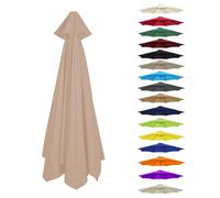 Toldo De Recambio De Sombrilla 6 Varillas/8 Varillas, Cubierta De Repuesto para Paraguas, Impermeable, Anti-Ultravioleta, Poliéster, 300cm 350cm 200cm 230cm 250cm 270cm 280cm(Champagne,6 Ribs: 270CM)