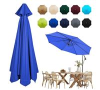 Toldo De Recambio De Sombrilla, Cubierta De Repuesto Para Parasol 6/8 Varillas, 2.0m 2.3m 2.5m 2.7m 3.0m Tela De Toldo De Repuesto, Reemplazo Toldo De Recambio Para Sombrilla De Jardín(Blue,2.5M/6Ribs
