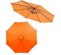 Toldo De Recambio De Sombrilla De 2/2.3/2.5/2.7/3/3.5M, 6/8 Varillas Cubierta De Repuesto Para Paraguas De Mercado, Resistente Al Agua, Antiultravioleta, Paño De Protección(Orange,2.5M/6Ribs)