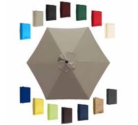 Toldo De Recambio Hexagonal Octogonal (6 Varillas 8 Varillas) UV50+ Paño De Repuesto Para Sombrilla (200cm/270cm/300cm) Parasol De Repuesto Toldo De Repuesto(Top Color,300cm-6 Arms)