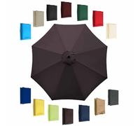 Toldo De Recambio Hexagonal Octogonal (6 Varillas 8 Varillas) UV50+ Paño De Repuesto Para Sombrilla (200cm/270cm/300cm) Parasol De Repuesto Toldo De Repuesto(Brown,300cm-6 Arms)