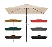 Toldo De Recambio Rectangular De Sombrilla De 200x300cm, Protección UV, Impermeable, Cubierta Para Sombrilla De Jardín, Paño De Repuesto, Funda De Repuesto, 6 Varillas, Resistente A La Decoloración(Be