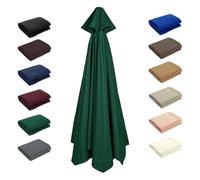 Toldo de repuesto de 4 m para sombrilla al aire libre, 8 varillas, tela resistente a los rayos UV, cubierta de parasol de jardín, impermeable, reemplazo de sombrilla de patio, solución de sombra de