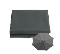 Toldo de repuesto de 6/8 varillas para sombrilla de patio, cubierta gris para sombrilla de mesa de mercado de 2,7 m, toldo de repuesto de tela duradera para sombra al aire libre