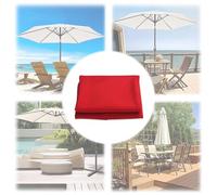 Toldo de repuesto de 6 varillas/8 varillas para sombrillas redondas de 200/270/300 cm, protección UV, cubierta de tela roja para sombrilla de patio y mercado (tamaño: 2,7 m)