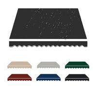 Toldo de repuesto de tela impermeable para exteriores para patio y balcón, 4,5 x 2 m, resistente a los rayos UV, marco de tela no incluido, color negro.