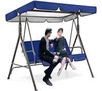 Toldo de repuesto for asiento oscilante de 2 o 3 plazas, silla de jardín impermeable, cubierta resistente a los rayos UV, solo hamaca for Patio(Navy blue,142x120x18cM)