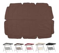 Toldo de repuesto impermeable para columpio Hollywood, 210 x 145 cm/190 x 120 cm, cubierta de columpio de jardín de 3 plazas, tela Sune, color café, exterior e Solut