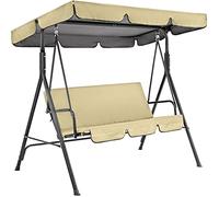 Toldo de repuesto impermeable para columpio Hollywood de 2 a 3 plazas, cubierta de patio al aire libre, sombra fácil de instalar para jardín y patio trasero, juego de techo oscilante duradero