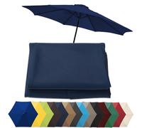 Toldo de repuesto impermeable para sombrilla de patio, se adapta a Φ2 m/Φ2,7 m/Φ3 m, funda transpirable para 6/8 varillas, ideal para exteriores, playa, piscina