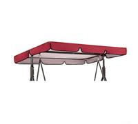 Toldo de repuesto para columpio de jardín 190T, resistente a la intemperie, para columpios de 2 o 3 plazas con protección solar (164 x 114 x 15 cm, rojo)