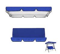 Toldo de repuesto para columpio de jardín de 3 asientos, impermeable, resistente a los rayos UV, para exteriores, parasol para patio, silla hamaca, azul, 195 x 125 cm