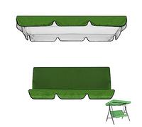 Toldo de repuesto para columpio de jardín, impermeable, resistente a los rayos UV, para hamaca de 3 plazas, protector de asiento para columpio al aire libre, verde, 164 x 114 cm