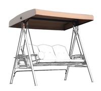 Toldo de Repuesto para Columpio de Jardín, Toldo para Columpio de Hollywood de 2 a 3 Plazas, Cubierta de Reemplazo Impermeable, Solo Cubierta(192x124cm)