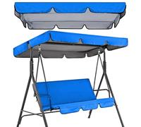 Toldo de Repuesto para Columpios de Exterior Cubierta para Asientos toldo Parasol Compatible con Varios Estilos Azul Brillante 98x73x7 Pulgadas.