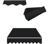 Toldo de repuesto para exteriores, 3 x 2,5 m, protección UV e impermeable, color negro, solución de sombra para jardines y terrazas