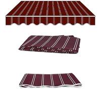 Toldo de repuesto para parasol al aire libre, 2,0 x 1,5 m, 3,0 x 1,5 m, 4 x 1,5 m, cubierta para sombrilla de jardín y patio, protección UV, color rojo (4 x 1,5 m)