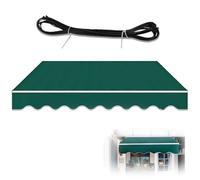 Toldo de repuesto para patio, color verde, de 17 x 17 pies, refugio solar para exteriores, con cenefa, cubierta superior impermeable para jardín y balcón, resistente a la intemperie