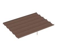 Toldo de repuesto para pérgola de 4 x 3 m, retráctil, de poliéster resistente a la intemperie, con orificios de drenaje para la lluvia, colo