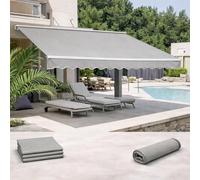 Toldo de repuesto para revestimiento de poliuretano retráctil, tela de poliéster, cubierta exterior para balcón, terraza, patio, 4 x 2 m