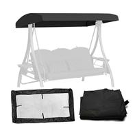Toldo De Repuesto Para Silla De Columpio, Capota Para Columpio De Patio Impermeable, Techo De Repuesto Para Columpio De Jardín Universal, Techo De Oxford 210D(Black,77x49x9in(195x125x20cm))