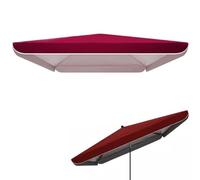 Toldo de repuesto para sombrilla cuadrada de patio de 250 x 250 cm, doble tela Oxford, cubierta para sombrilla de jardín (tienda de campaña solamente), color borgoña