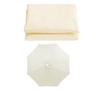 Toldo de repuesto para sombrilla de 6/8 costillas, protección UV, cubierta de patio al aire libre, tela redonda de 200/230/250/270/300/350 cm, beige, 2,5 m