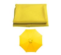 Toldo de repuesto para sombrilla de 6/8 varillas, protección UV, cubierta redonda para patio, tela de 200/230/250/270/300/350 cm, amarillo, 3 m