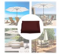 Toldo de repuesto para sombrilla de exterior de 6/8 varillas de 270/300 cm, protección UV, tela burdeos para jardín, patio, mercado (8 varillas, 2,7 m)