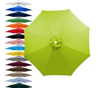 Toldo de repuesto para sombrilla de exterior, funda de repuesto para sombrilla de 6/8 varillas, Cubierta de Recambio para Parasol de mesa, mercado, patio, solo toldo(Verde hierba,400cm-8Brazos)