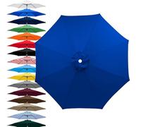 Toldo de repuesto para sombrilla de exterior, funda de repuesto para sombrilla de 6/8 varillas, Cubierta de Recambio para Parasol de mesa, mercado, patio, solo toldo(Azul real,400cm-8Brazos)