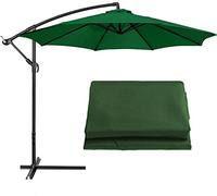 Toldo de repuesto para sombrilla de jardín 3M, duradero, 8 costillas, resistente a la intemperie, cubierta de tela verde, sombra para patio al aire libre, para relajarse junto a la piscina y el patio
