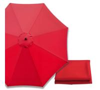 Toldo de Repuesto para Sombrilla de Patio 2.0m 3.0m 4.0 m 6/8 Varillas, Cubierta de Recambio de Tela para Paraguas de Jardín Mercado Playa, Ligero(Rojo vino,6 Varillas 270cm)