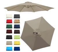 Toldo de repuesto para sombrilla de patio, 200 cm, 2,7 m, se adapta a 6/8 varillas, funda de repuesto de tela duradera para sombrilla al aire libre, resistente a los rayos UV e impermeable (color: T)