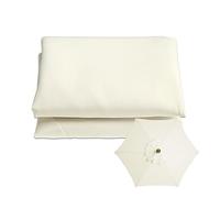 Toldo de repuesto para sombrilla de patio, 6/8 varillas, color blanco roto de 2,7 m, cubierta de tela duradera para sombrilla de mesa de mercado para sombrillas de 2/2,7/3 m