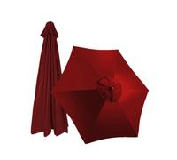Toldo de repuesto para sombrilla de patio de 3.0m, 2m 2.7m Cubierta de Repuesto sombrilla de patio tela de repuesto para sombrilla de jardín, patio, playa, piscina, mesa de mercado(Burgundy,6 ribs-3.0