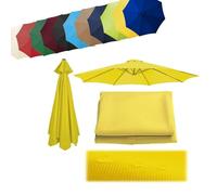 Toldo de repuesto para sombrilla de patio de 3,5 m, 3,0 m, 2,8 m, 2,7 m, 2,5 m, 2,3 m, 2,0 m, protección UV, 50 amarillos, 8 varillas, cubierta de tela para exteriores, repuesto de parasol de jardín.