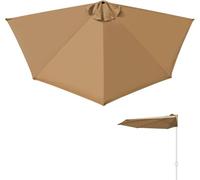 Toldo De Repuesto para Sombrilla De Patio De 3 Metros, 5 Varillas, Impermeable, con Protección UV, Resistente A La Intemperie, Solo para Jardín Exterior, Tela De Alta Resistencia. Tan