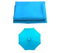 Toldo de repuesto para sombrilla de patio de 6/8 costillas, protección UV, cubierta de mesa redonda para 200/230/250/270/300/350 cm, color azul lago, solución de sombra para exteriores de 3 m
