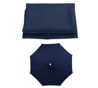Toldo de repuesto para sombrilla de patio de 6/8 costillas, protección UV, mantel redondo para exteriores, 200/230/250/270/300/350 cm, azul marino, 3,5 m/1