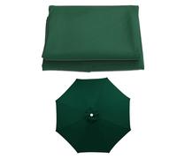 Toldo de repuesto para sombrilla de patio de 6/8 varillas con protección UV para mesa redonda, se adapta a 200/230/250/270/300/350 cm, verde oscuro, 2,7 m