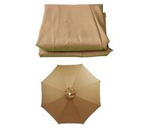 Toldo de repuesto para sombrilla de patio de 6/8 varillas con protección UV, tela redonda para exteriores, 200/230/250/270/300/350 cm, caqui, 2,3 m