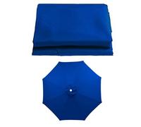 Toldo de repuesto para sombrilla de patio de 6/8 varillas, protección UV, cubierta redonda disponible en 200/230/250/270/300/350 cm, color azul, 2,5 m