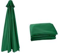 Toldo de Repuesto para Sombrilla Patio 3.0/2.8/2.7/4/2.30m Cubierta Paraguas Mercado con 8 varillas/6 Brazos Exteriores Recambio Tela jardín Piscina Terrazas en Voladizo(Verde negruzco,8 Ribs 3.0m)