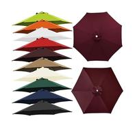 Toldo de repuesto para sombrillas de jardín de 2 a 4 m, resistente a los rayos UV e impermeable, se adapta a 6/8 varillas, cubierta superior para sombrilla de patio al aire libre, protección duradera